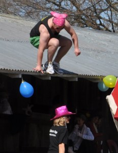 horse-boy dropping onto derry - bc