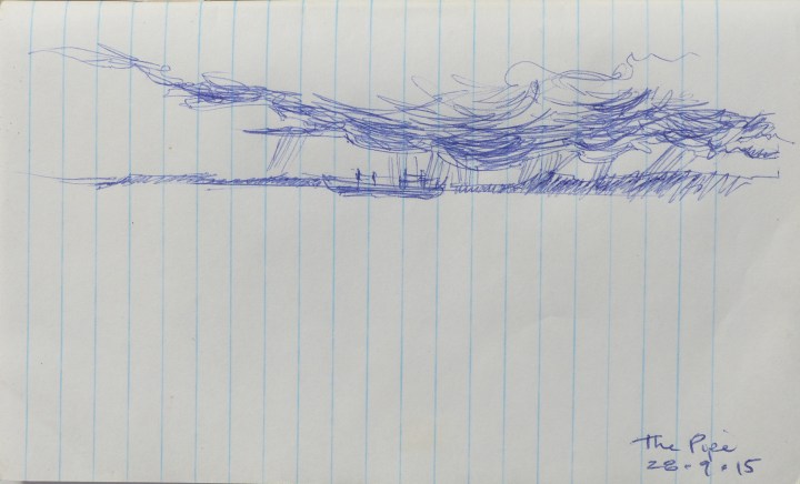 7. The Pipe storm at sea